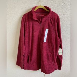 ST JOHN'S BAY Fleece Quarter Zip Sweater NWT🌴
